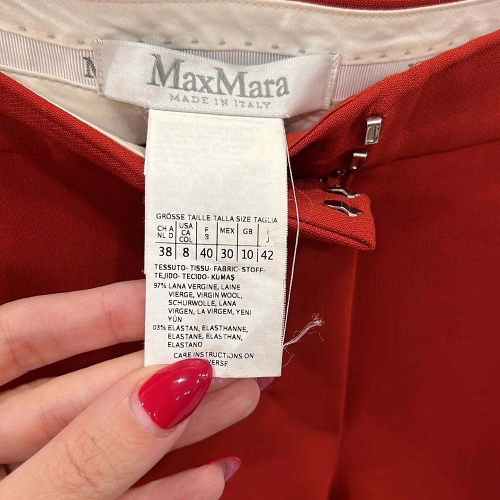 MaxMara Red Cropped Pants - Picture 7 of 7